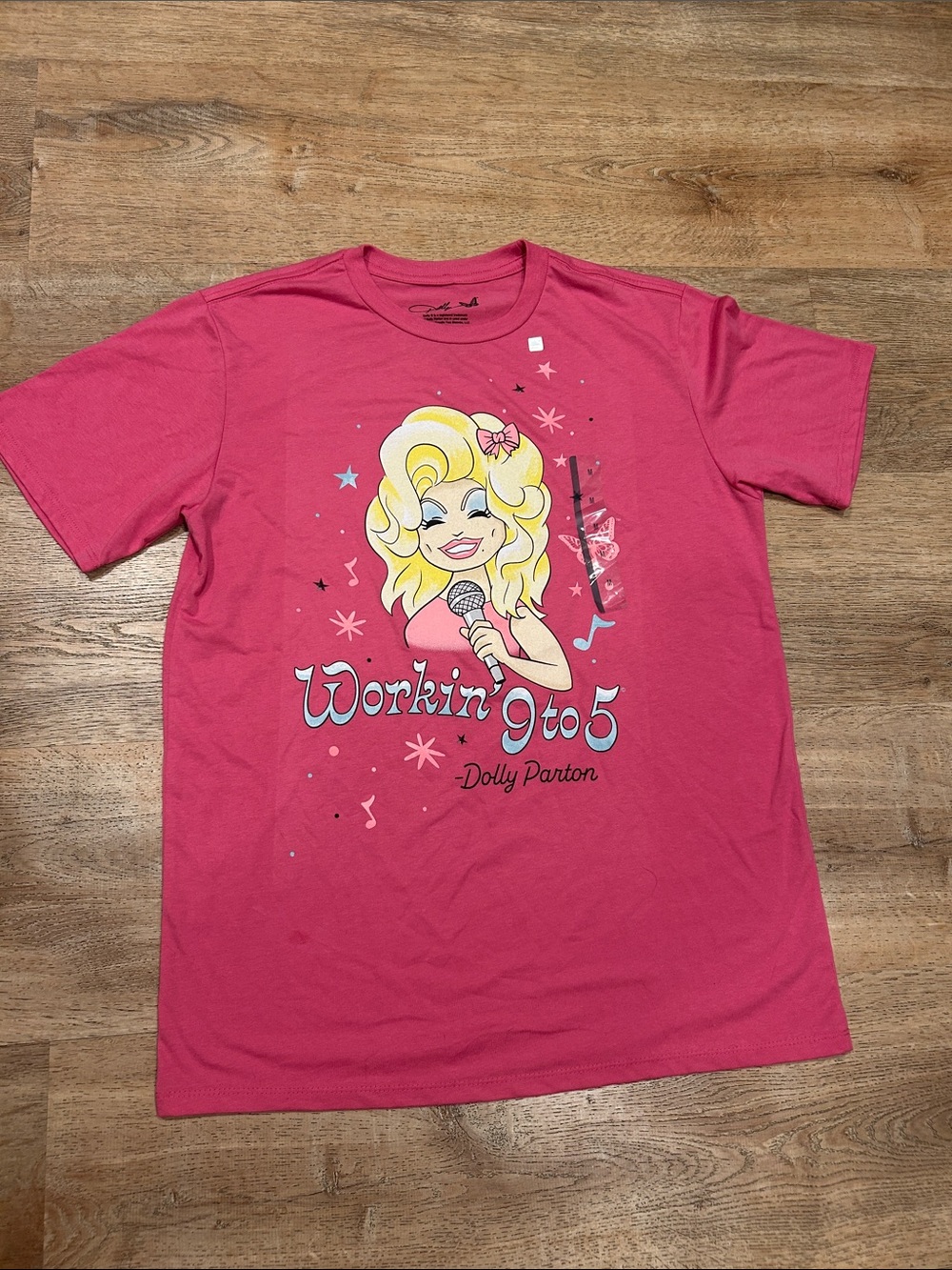 Comfy Dollcake Pink 'Workin' 9 to 5' Dolly Parton Graphic oversized PJ Tee